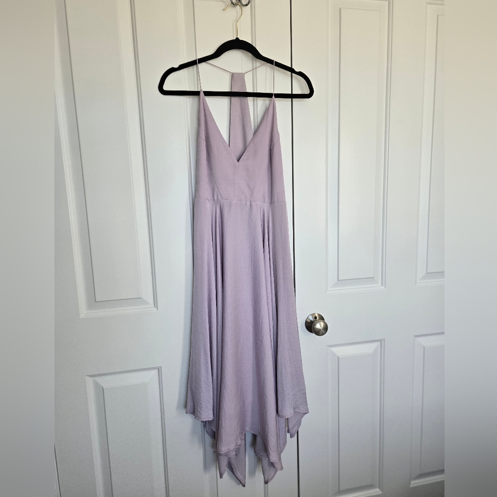 Lavender satin sheen kimchi blue midi dress size 4